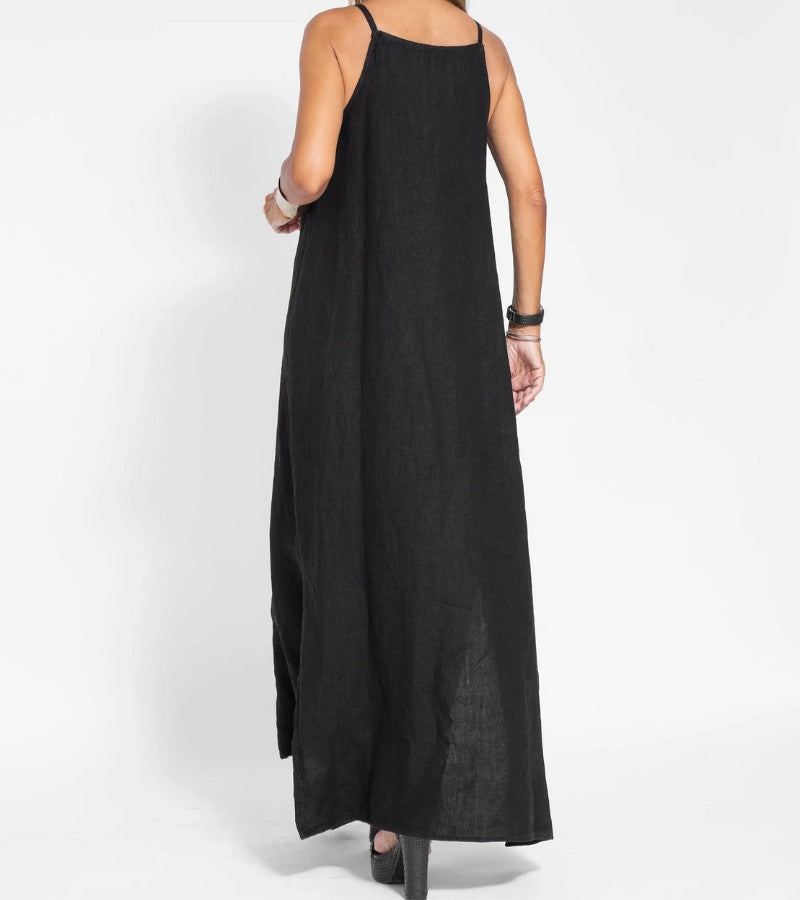 Maxi Sukienka Bawełniana w Stylu Eleganckim