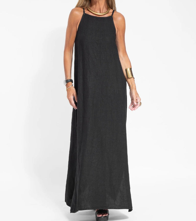 Maxi Sukienka Bawełniana w Stylu Eleganckim