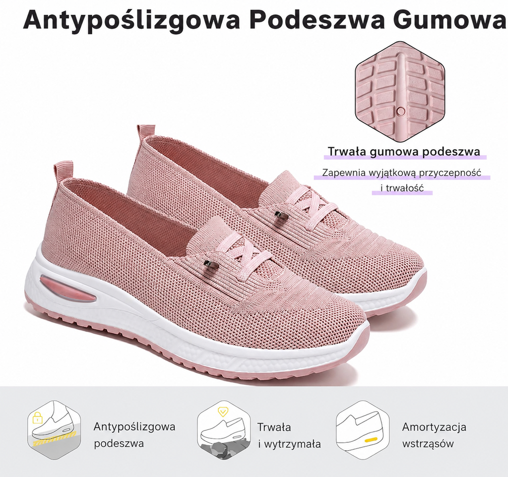 Trudi Lekkie i Oddychające Sneakersy Ergonomiczne