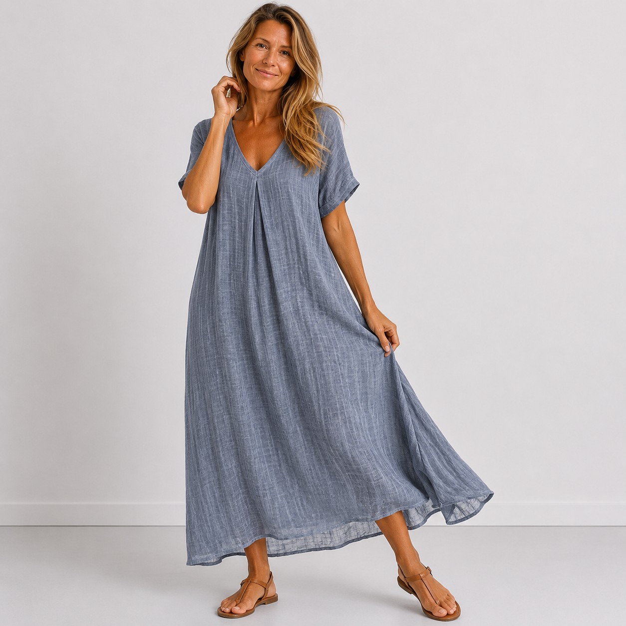 Zwolniona sukienka maxi Violette